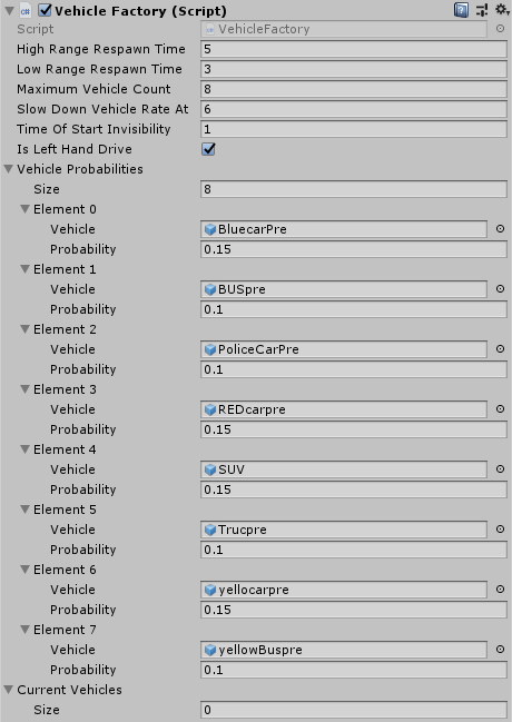 Vehicle Factory Configuration